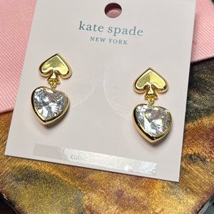 Kate Spade Everyday Spade Drop Studs. Cubic zirconia earrings.  Gorgeous!!
